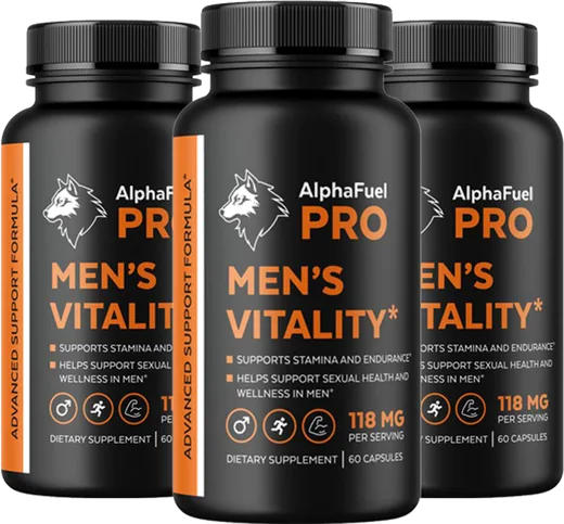 AlphaFuel Pro, three bottles